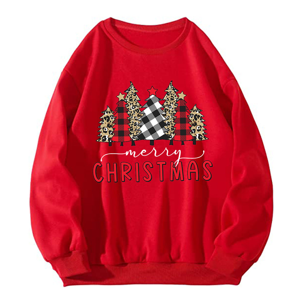 Christmas hoodie Christmas ladies loose fitting pullover