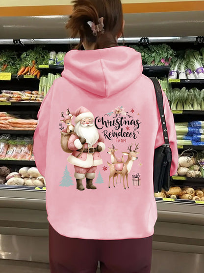 Kangaroo pocket hooded long sleeved fleece hoodie