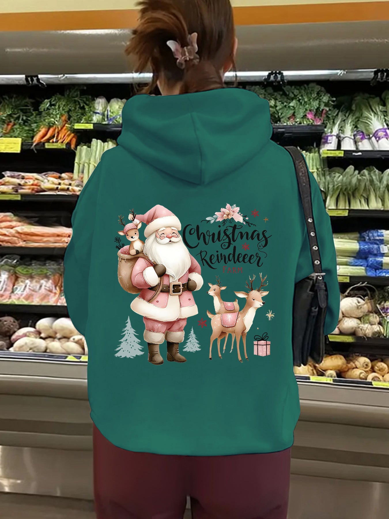 Kangaroo pocket hooded long sleeved fleece hoodie