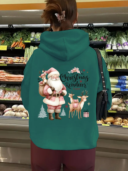 Kangaroo pocket hooded long sleeved fleece hoodie