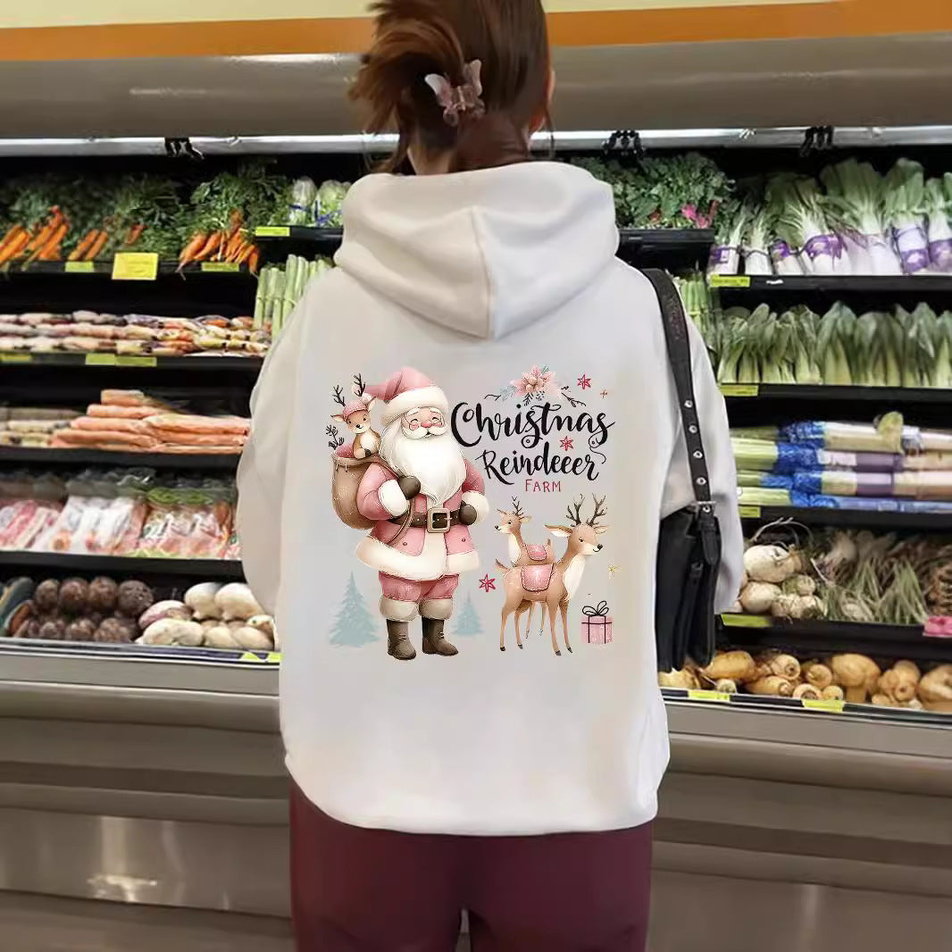 Kangaroo pocket hooded long sleeved fleece hoodie