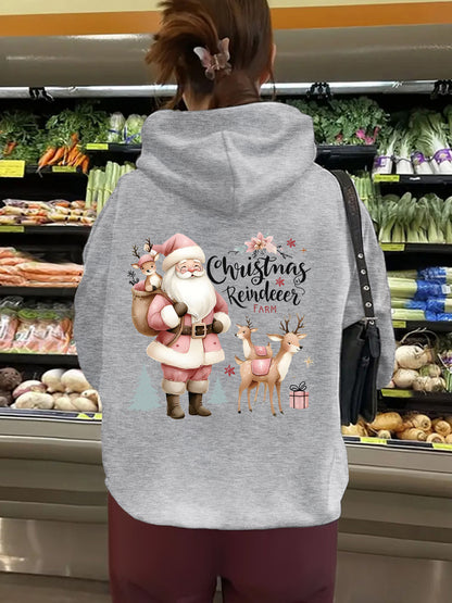 Kangaroo pocket hooded long sleeved fleece hoodie