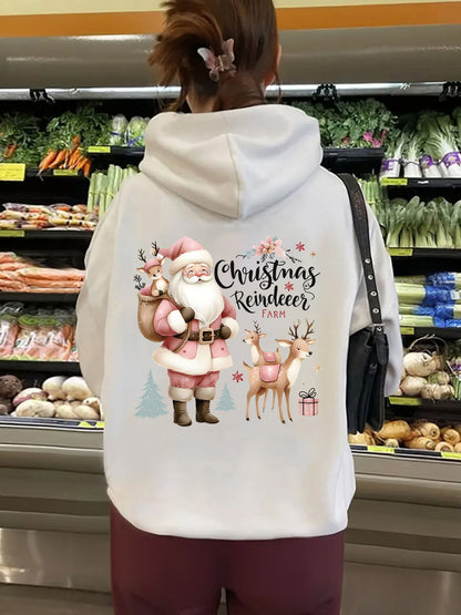 Kangaroo pocket hooded long sleeved fleece hoodie