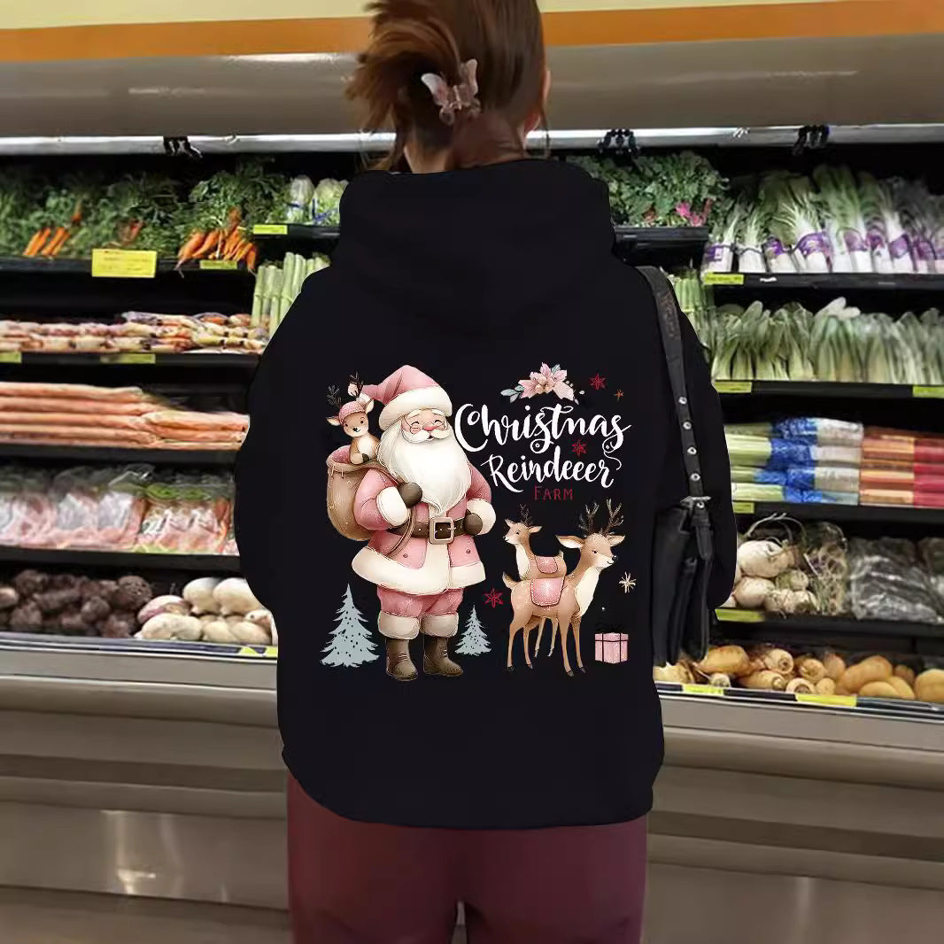 Kangaroo pocket hooded long sleeved fleece hoodie