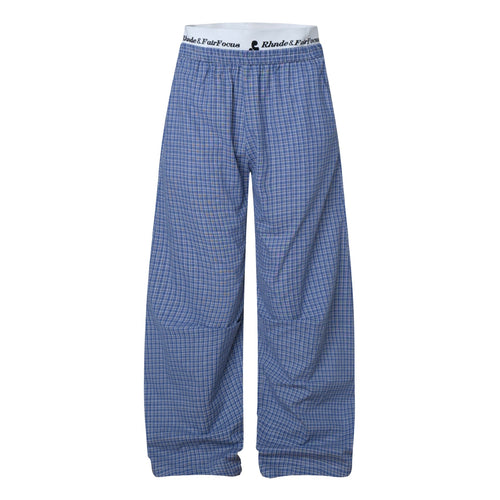 Plaid Spliced Two-Piece Casual Loose Wide-Leg Straight Tube Sports Trousers for Men and Women